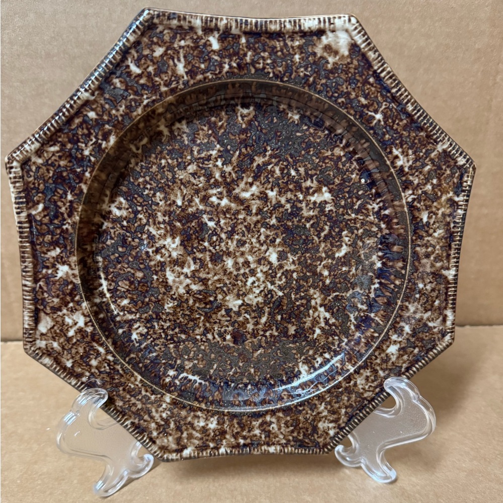 Metropolitan Museum Of Art Reproduction Whieldon Tortoise Spongeware Plate